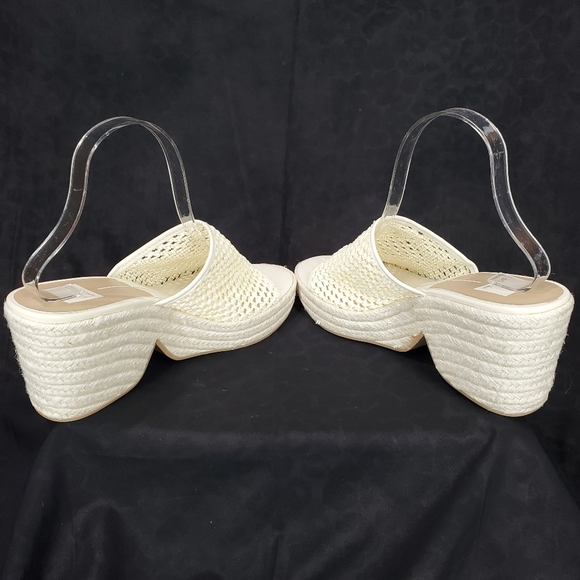 Dolce Vita Womens Saydie Cream Raffia Slip On Wedge Platform Sandals  Size 9.5 - Picture 8 of 15